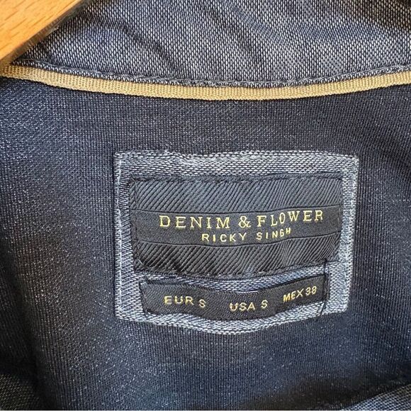 Denim & Flower Ricky Singh Gray Polo Shirt men’s S excellent preworn condition - Picture 5 of 12